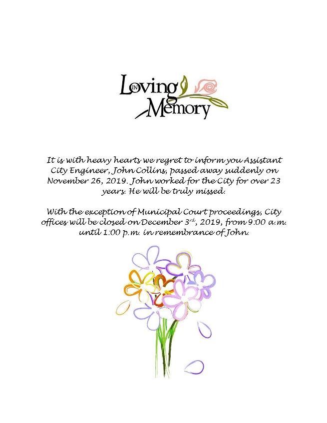 In Loving Memory of John Collins