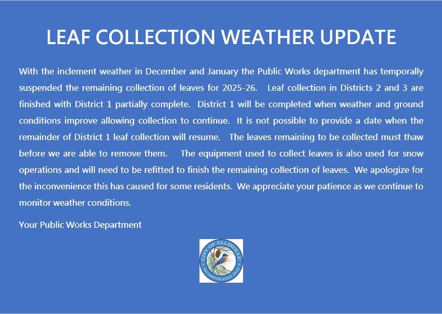 Leaf Collection Weather Update