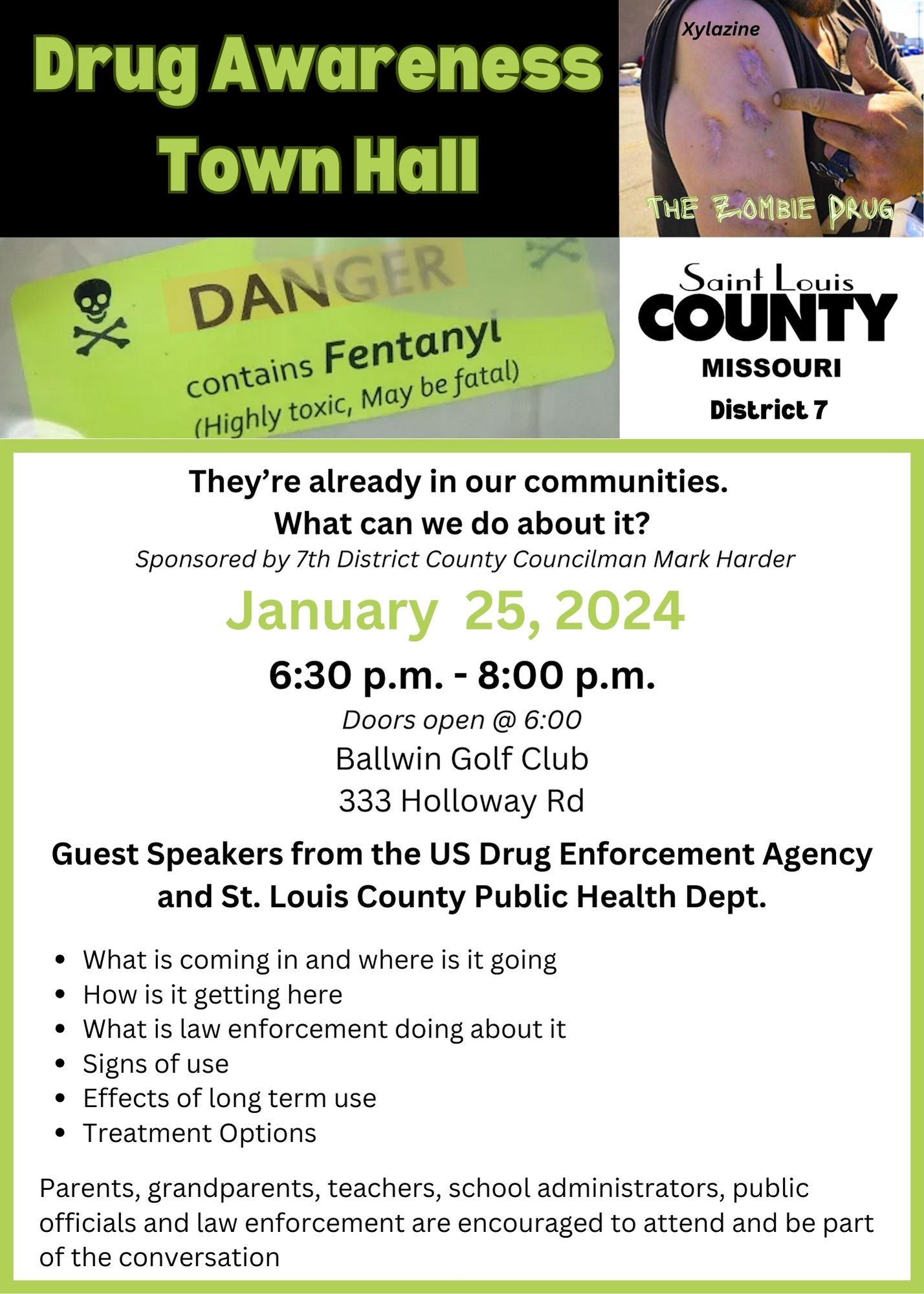 Drug Town Hall Flyer